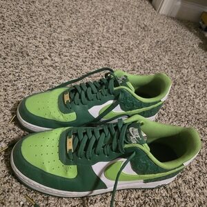 Nike Green and White Sneakers